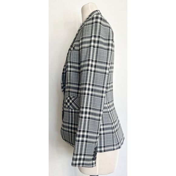 Veronica Beard Ada Dickey Plaid One-Button Fitted Blazer‎ Size 4 - Picture 4 of 7